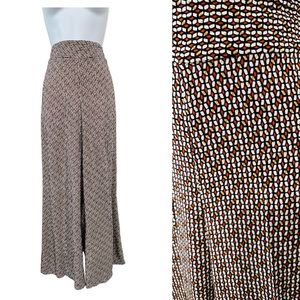 Wide Leg Geometric Print Trouser Pants By Cottonworld Size M